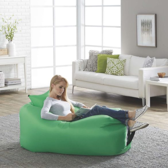 Levegővel tölthető relax ágy zöld