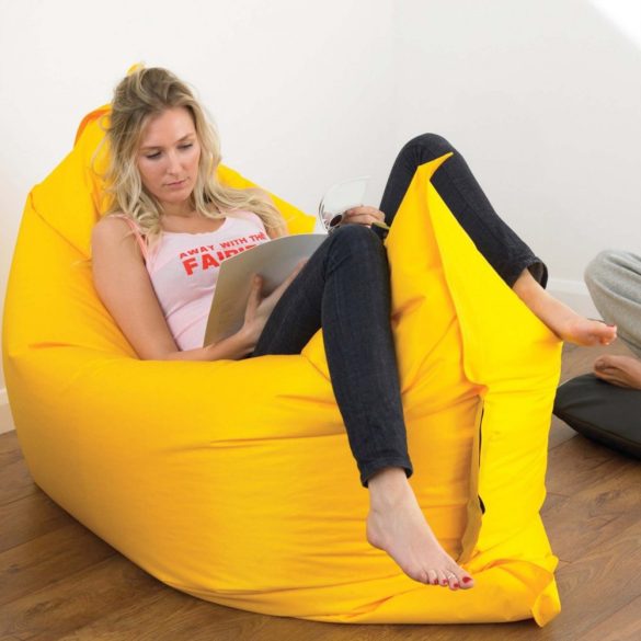 Levegővel tölthető relax ágy sárga