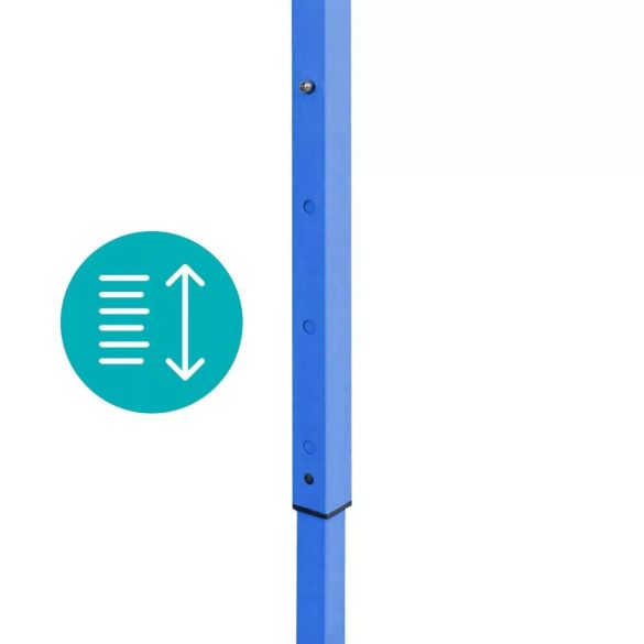 Összecsukható kerti pavilon, 2,9 × 5,7 m, fehér színben, fém vázzal, PVC és oxford anyagból, 3,5 m teljes magassággal, hordtáskával, stabil és könnyen felállítható szerkezettel, kültéri használatra