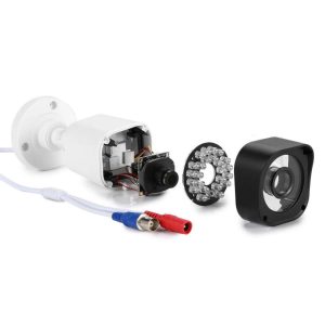 4 kamerás kül- és beltéri vezetékes AHD kamerarendszer, IP66, HD 720p, éjjellátó 20 m, mozgásérzékelés