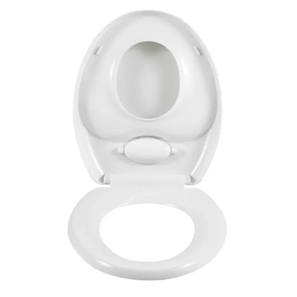 WC ülőke 2 az 1-ben, fehér, felnőtt- és gyerekülőkével, stabil, könnyen tisztítható műanyag, egyszerűen felszerelhető