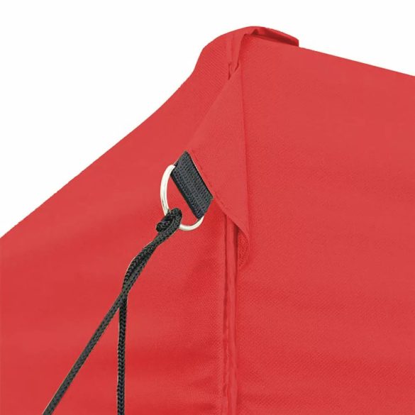 Összecsukható kerti pavilon, 2,9 × 2,9 m, piros színben, oldalfalakkal és hordtáskával, fém vázzal, PVC és oxford anyagból, 3,2 m teljes magassággal, stabil és könnyen felállítható szerkezettel, kültéri használatra