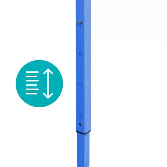 Összecsukható kerti pavilon, 2,9 × 4,25 m, piros színben, fém vázzal, PVC és oxford anyagból, max. 3 m magassággal, stabil és könnyen felállítható szerkezettel, kültéri használatra