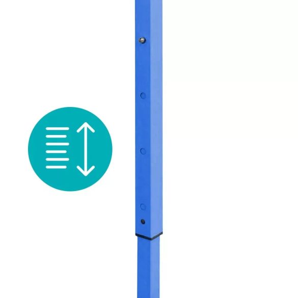 Összecsukható kerti pavilon, 2,9 × 5,7 m, piros színben, fém vázzal, PVC és oxford anyagból, max. 3,5 m magassággal, stabil és könnyen felállítható szerkezettel, kültéri használatra