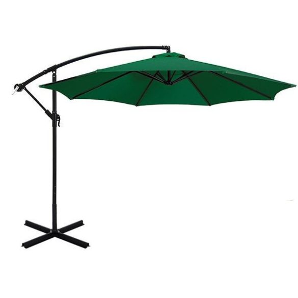 Függő napernyő, 2,7m, zöld