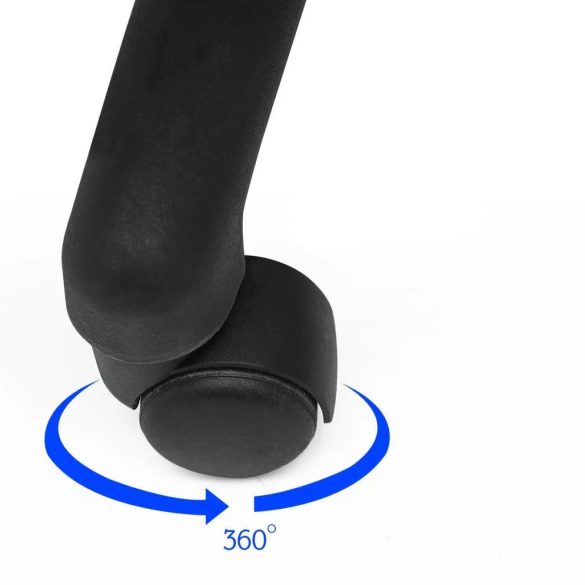 Basic gamer szék színes háttámlával, kék, ergonomikus kialakítás, állítható magasság, dönthető háttámla, 360°-os forgás, 120 kg teherbírás, műbőr és textil kárpitozás