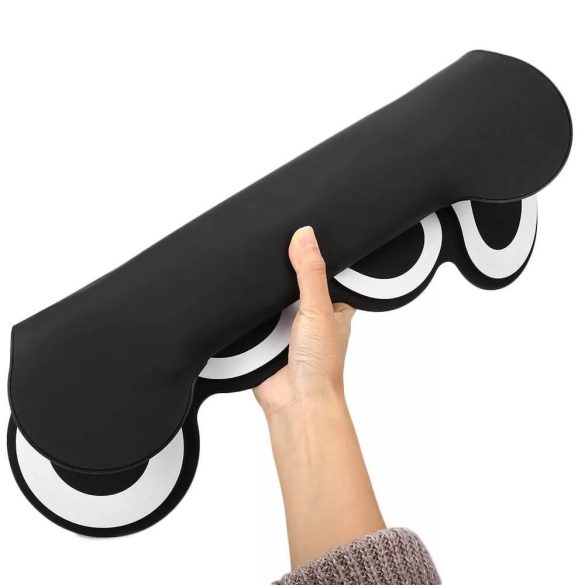 Elektromos dobfelszerelés, 29 × 47 cm, fa dobverőkkel és pedálokkal, állítható hangerővel és tempóval, fülhallgató-csatlakozóval