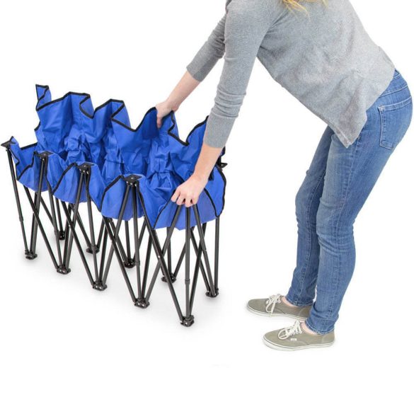 Kerti pad, összecsukható, 262 cm, 6 személyes, 480 kg teherbírás, fém váz, hordozható, ajándék hordtáskával