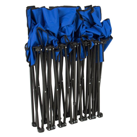 Kerti pad, összecsukható, 262 cm, 6 személyes, 480 kg teherbírás, fém váz, hordozható, ajándék hordtáskával