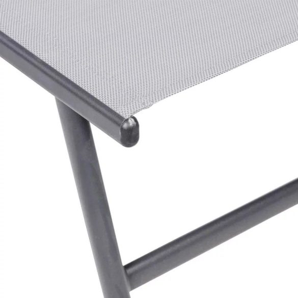 Comfort dönthető és állítható napozóágy, 133 x 50 cm, szürke, alumínium vázzal, összecsukható, szellőző textil borítással