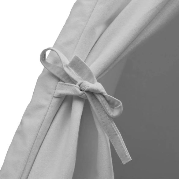 Indián sátor gyerekeknek, szürke, fa rudakkal, beltéri és kültéri használatra