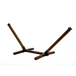 Függőágy tartóállvány, 356,5 x 89 x 104,5 cm, 120 kg teherbírás, fa, masszív, stabil, könnyen összeszerelhető, beltéri és kültéri használatra