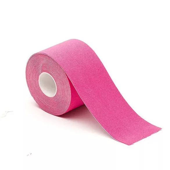 Kineziológiai szalag szett, 4 darab, 5 cm x 5 m, rózsaszín, vízálló, légáteresztő, bőrbarát