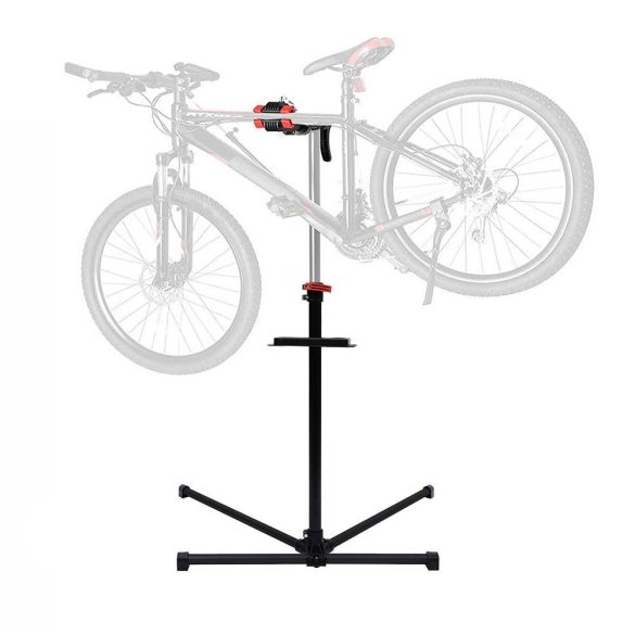 Kerékpár javító állvány, szerszámtartóval, max. 35 kg - ig, 110 – 190 cm állítható magasság