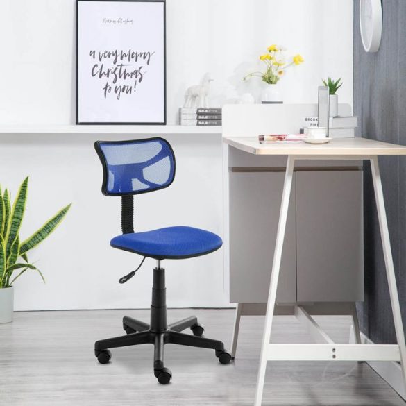 Alacsony háttámlás irodai szék, kék