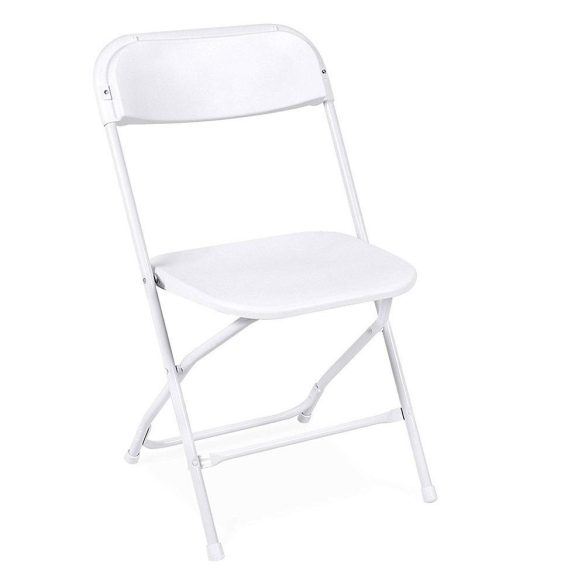 4 db műanyag, összecsukható szék, fehér színben