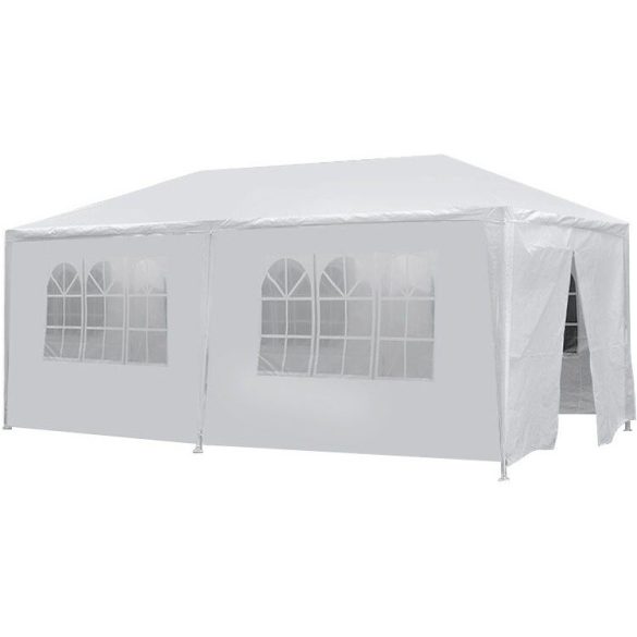 Party sátor, 3 x 6 m, fehér