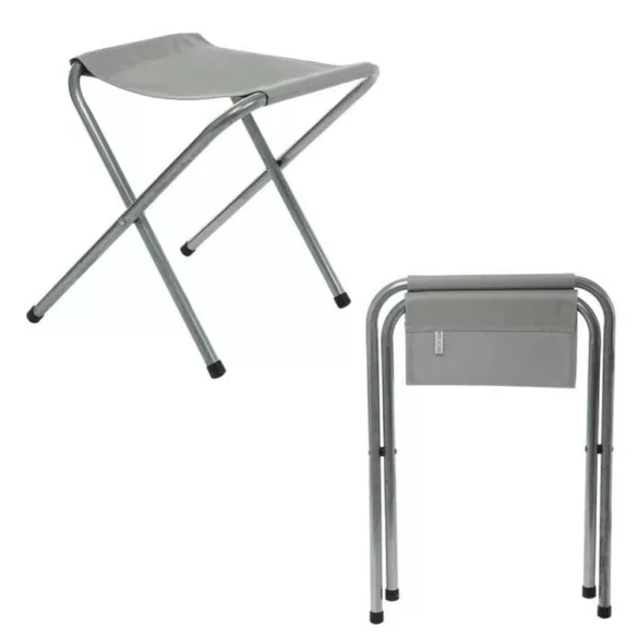 Kempingasztal szett, 1 összecsukható, állítható magasságú asztallal és 4 székkel, fehér, fémvázas, hordozható kivitel, 30 kg teherbírás