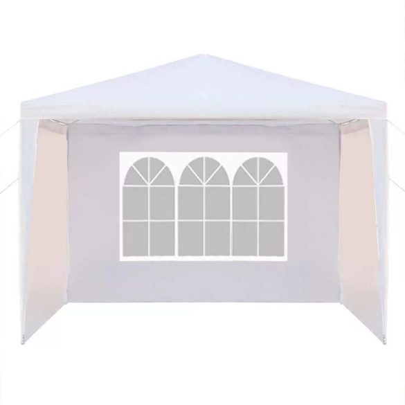 Pavilon tető- és oldalfalponyva, 2,9 × 2,9 m, fehér színben, időjárásálló anyagból, könnyen cserélhető kivitel, meglévő kerti pavilonhoz, kültéri használatra