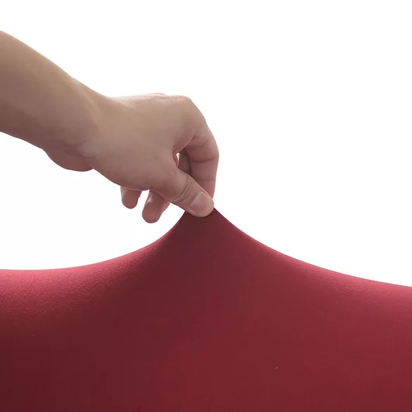 Kanapévédő huzat, 3 személyes, 185–205 cm, bordó, rugalmas spandex anyagból, merevítő szivacsokkal