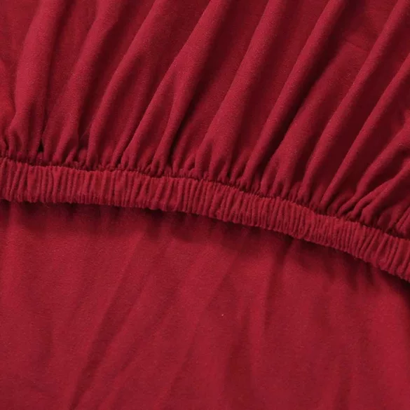 Kanapévédő huzat, 3 személyes, 185–205 cm, bordó, rugalmas spandex anyagból, merevítő szivacsokkal