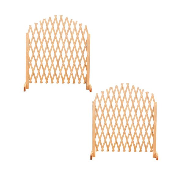 Állítható fa futtatórács szett, 2 db, 150 × 86 × 30 cm, kezelt fenyő, összecsukható kivitel