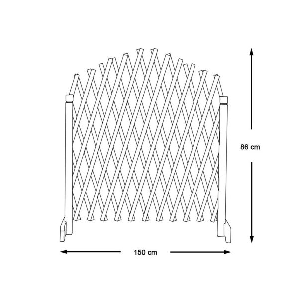 Állítható fa futtatórács szett, 2 db, 150 × 86 × 30 cm, kezelt fenyő, összecsukható kivitel