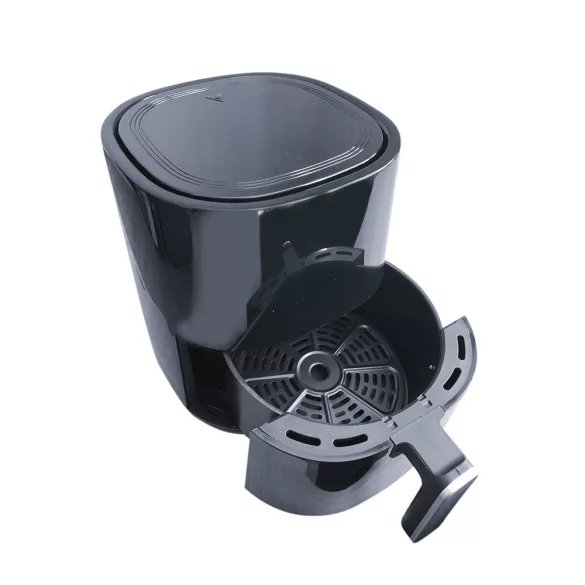 Air Fryer forrólevegős sütő, 6 l, fekete, 5 sütési mód, digitális kijelző, 80–200 °C, beépített ventilátor, időzítő 1–60 perc, 1500 W, műanyag ház