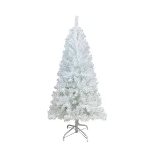 Nordmann King 2D-s műfenyő, 120 cm, fehér, 230 ág, fém talppal, 75 cm alsó átmérő, kihajtható ágakkal, dús kivitel