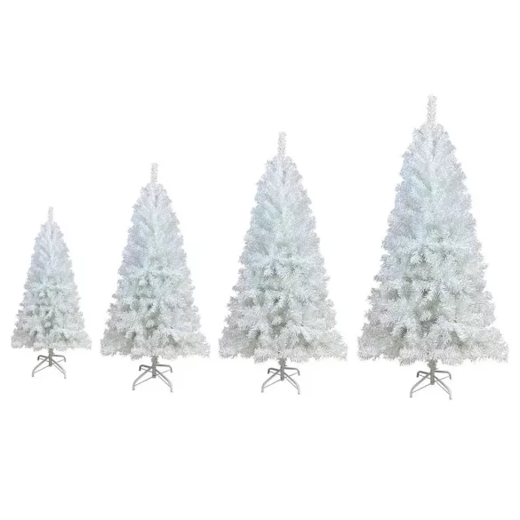 Nordmann King 2D-s műfenyő, 210 cm, fehér, 1000 ág, fém talppal, 117 cm alsó átmérő, kihajtható ágakkal, dús kivitel