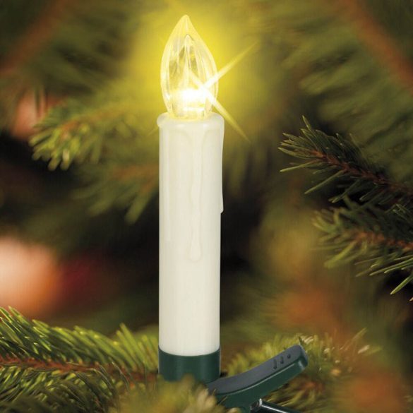 Vezeték nélküli LED gyertya szett, 30 db, távirányítós, időzítővel, elemes (AAA)