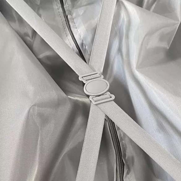 4 db-os utazóbőrönd szett kozmetikai táskával, szürke, merev falú, 4 irányba forgó kerekekkel, teleszkópos nyéllel, bordázott kialakítással