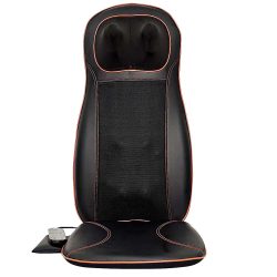   Masszázs ülésbetét, shiatsu, gyúró, vibráció, melegítéssel, autós és hálózati adapter, automatikus kikapcsolás