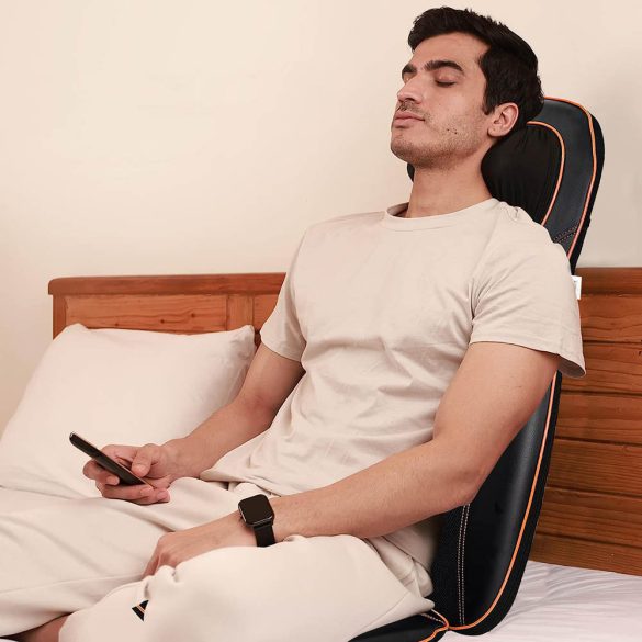 Masszázs ülésbetét, shiatsu, gyúró, vibráció, melegítéssel, autós és hálózati adapter, automatikus kikapcsolás