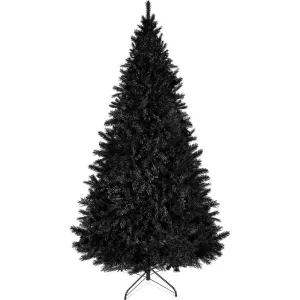 Nordmann King 2D-s műfenyő, 210 cm, fekete, 1000 ág, 125 cm alsó átmérő, stabil talppal, kihajtható ágakkal, dús kivitel