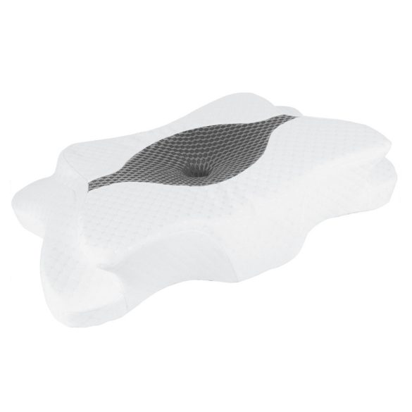 Ortopédiai kialakítású memóriahabos nyakpárna, 60 × 35 × 8 cm, ergonomikus, memóriahab, levehető huzat, 30°C-on mosható