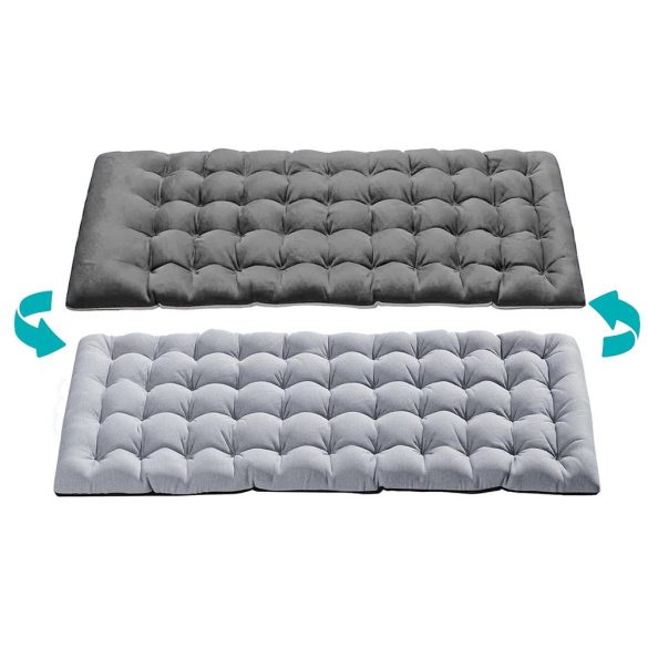 Összecsukható kempingágy, 190×66×28 cm, állítható fejtámla, két színű matrac, vízálló, 900D Oxford anyag, levehető fejpárna, 150 kg teherbírás