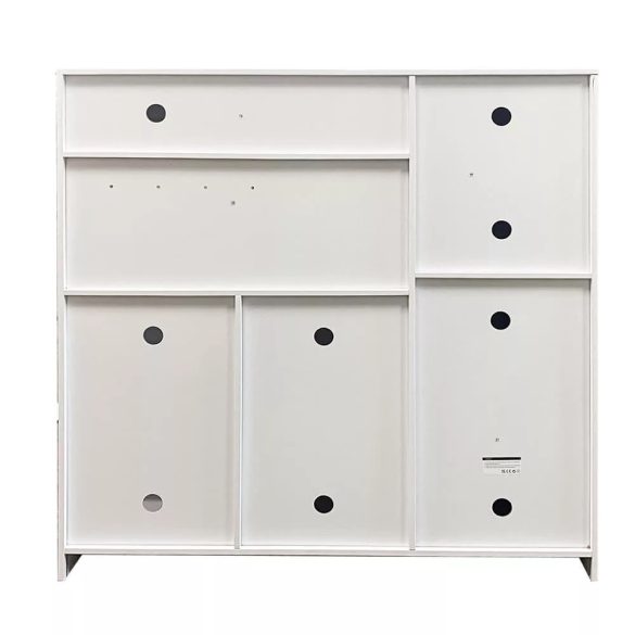 Fa játékkonyha, kiegészítőkkel – serpenyővel, lábassal, spatulával és merőkanalakkal, 46 cm pultmagassággal, tartós és biztonságos fa kivitelben, 3 db AAA elemmel működő lámpával (nem tartozék), 3 éves kortól ajánlott