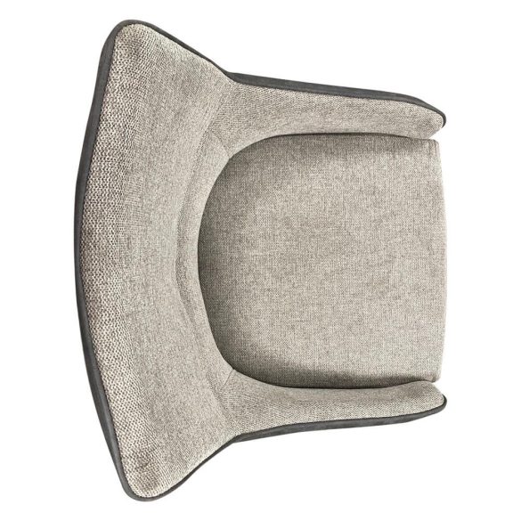 Teddy szék, 2 darab, bézs-szürke és szürke-bézs, szövet borítású, kartámasszal, fém lábak, 120 kg teherbírás