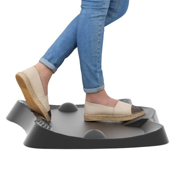 Ergonomikus lábtámasz, 68 × 52 × 9 cm, csúszásgátló felület, masszázspontok, kopásálló, tartós PU és SBR anyag, irodai használatra