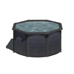   Gre graphite fémpalástos medence szett, vízforgatóval és létrával, D240 x 120 cm