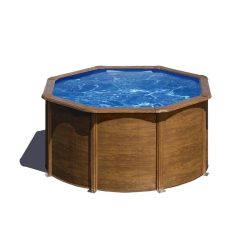   Gre famintás fémpalástos medence szett, vízforgatóval és létrával, D240 x 120 cm