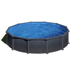   Gre graphite fémpalástos medence szett, vízforgatóval és létrával, D550 x 132 cm