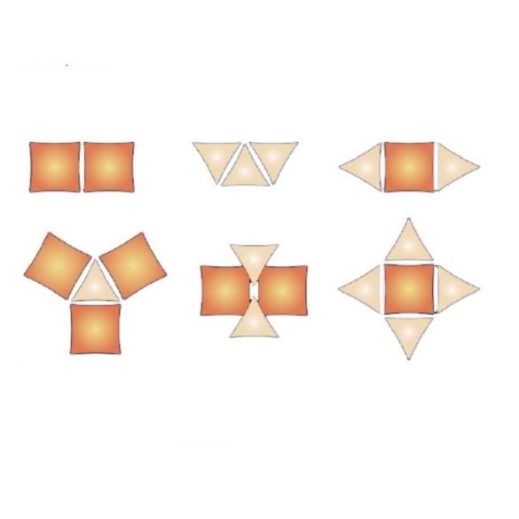 Napvitorla 5x5x5 háromszög alakú homok színű 230g/m2