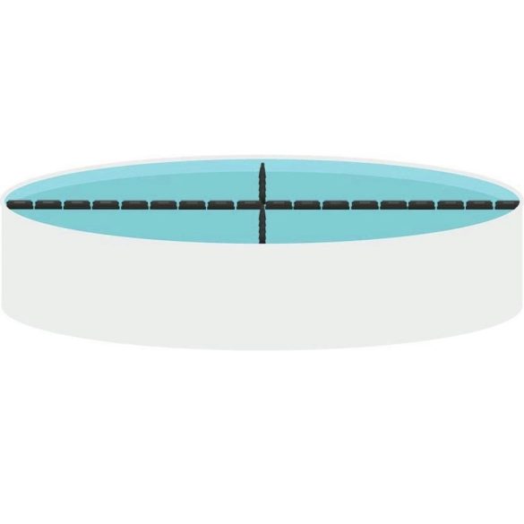 Téli védőtakaró, Deluxe PE, kör fémpalástos medencékhez, D3.6 m, zöld
