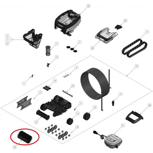 Zodiac Tornax Pro OT 3210 kiegészítő kefe