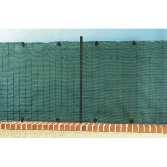 Árnyékoló háló medence fölé, kerítésre, Hobby.Net, 1,5x50m, 80%-os takarás, zöld