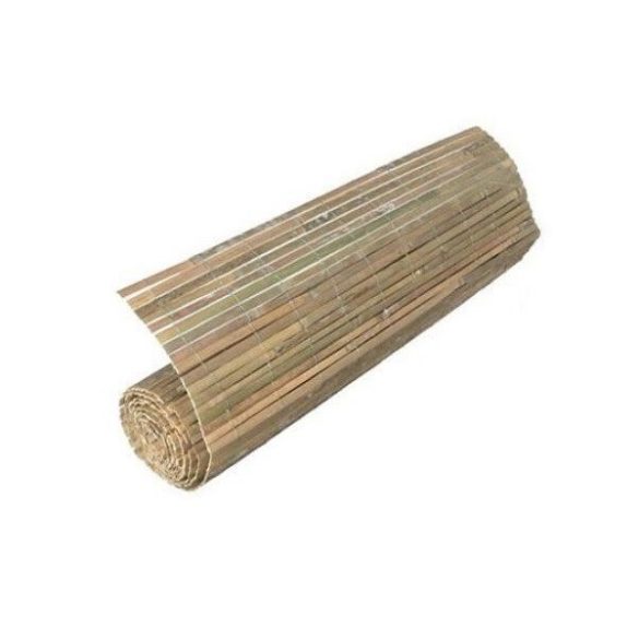 Bambusz kerítés, 1.5m x 5m, barna