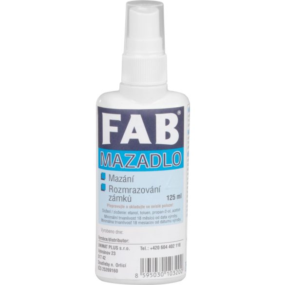 Zárkenő, FAB, 125 ml, fagyásgátló, jégoldó, tisztító