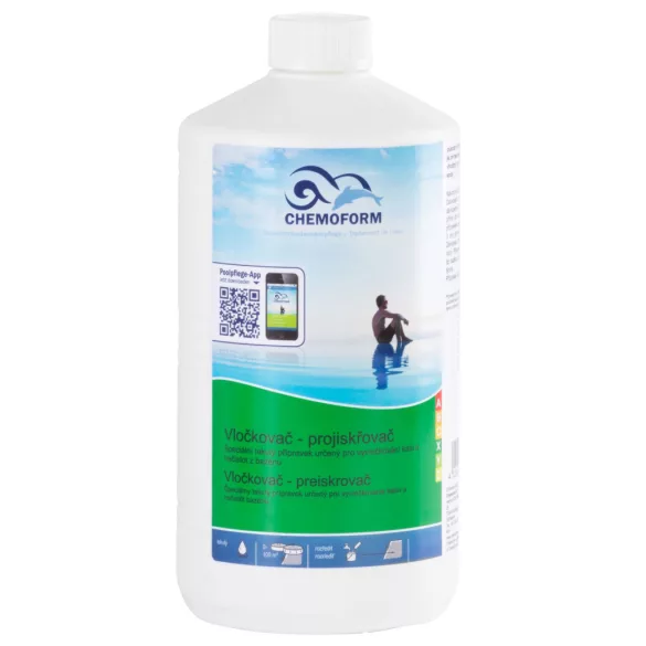 Medence pelyhesítő, Chemoform 0901, fehér, 1 l, folyékony, pH semleges, széles pH-tartomány